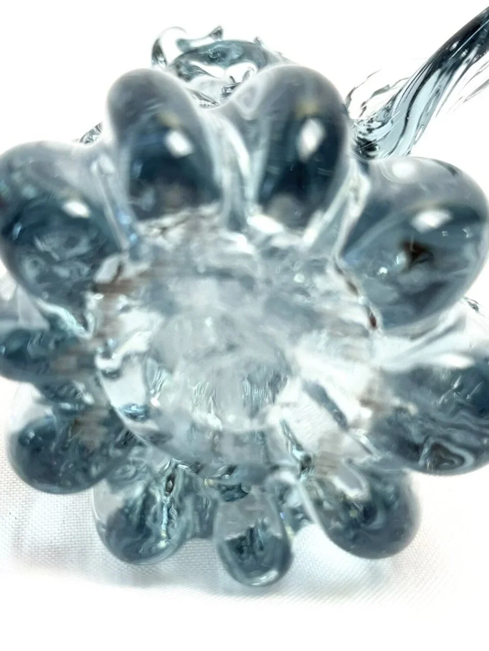Handblown Blue Glass Angel Figurine 4.5